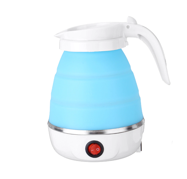Silicone Foldable Electric Kettle 600W - Blue
