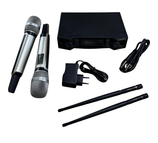 SiRCONY UHF Wireless Microphone dual set and Receiver