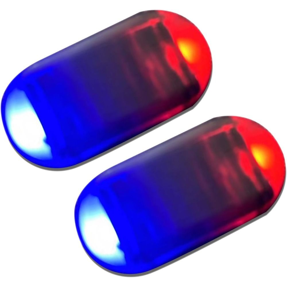 2 Pack Solar Simulated Dummy Warning Lamp