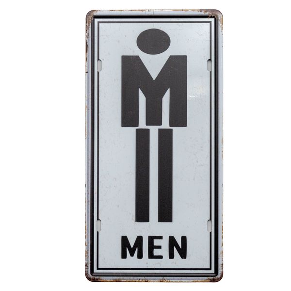 Toilet sign men