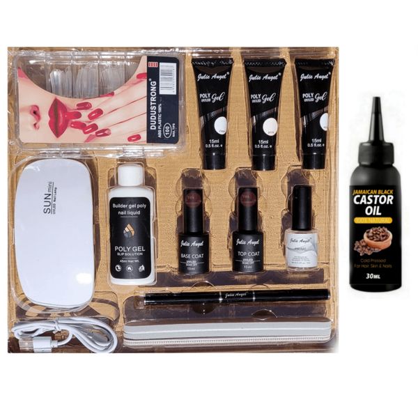 Nail Extension Gel Kit with Jamaican Black Castor Oil