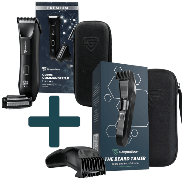 ScapeGear Beard Tamer &amp; Curve Commander 3.0 Groin &amp; Body Groomer BUNDLE
