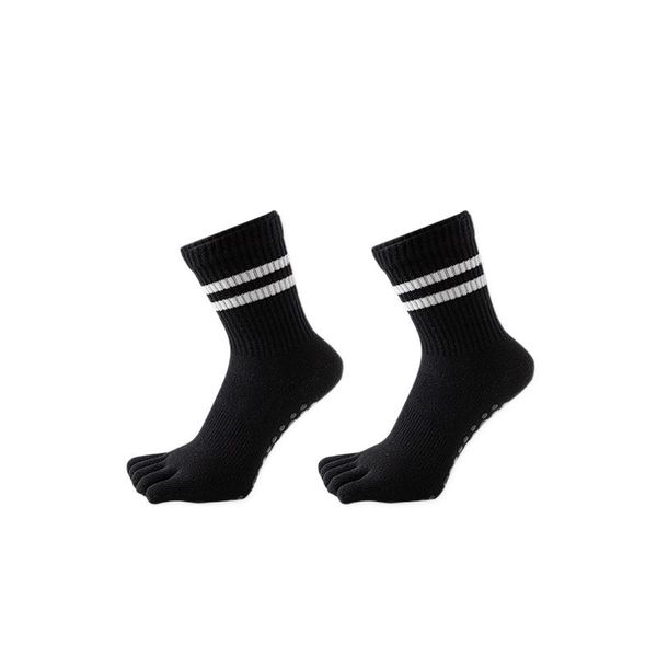 Women's Yoga Socks Non-Slip, 5-Toe for Running/Pilates - 3 Pairs