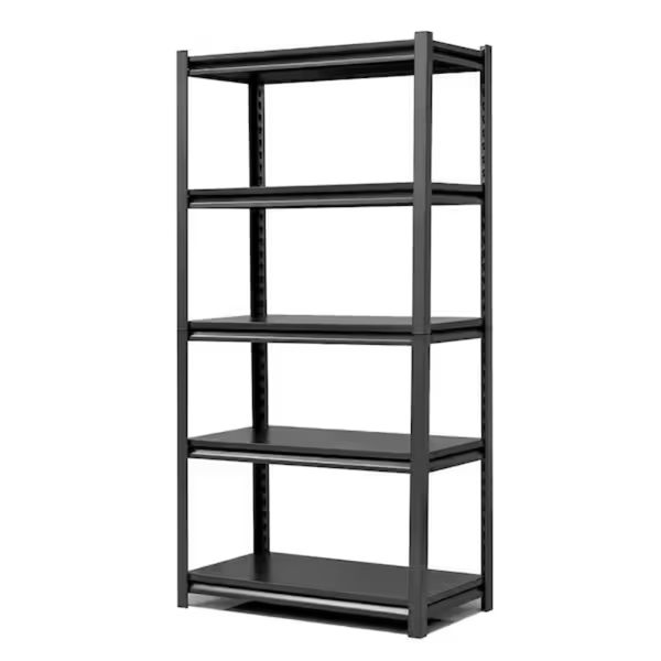 Stallion - Steel Shelving 5 Tier - Heavy Duty (183 x 90 x 40cm) - Black