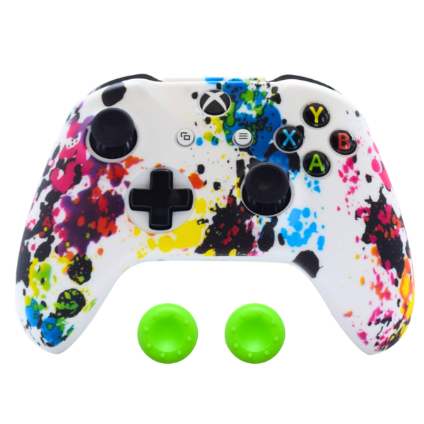 Gamer Guard Silicone Cover &amp; Thumb Grips for Xbox One Controller - Splatter