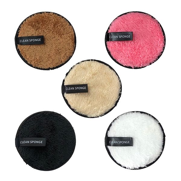 5pcs Makeup Remover Pads Microfibre Face Sponges Reusable Makeup Eraser