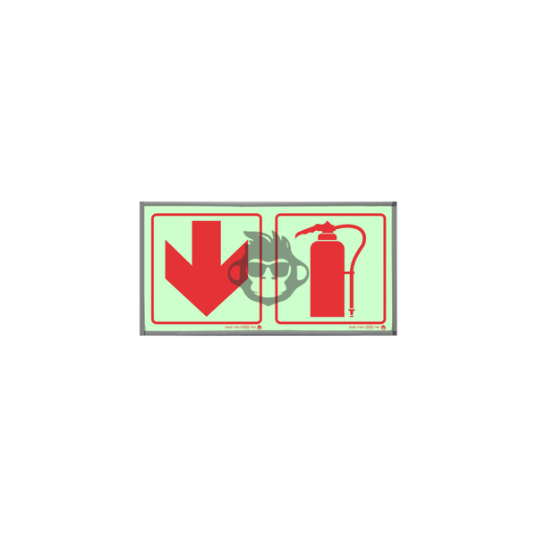 Informs People of the Location of Fire Extinguisher (Below)