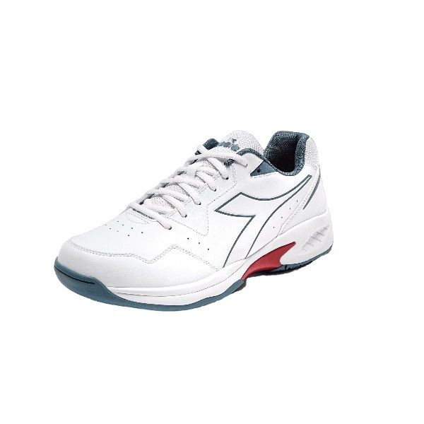 Diadora - Volee 6 Tennis Shoe - White/Ocean View/Salsa