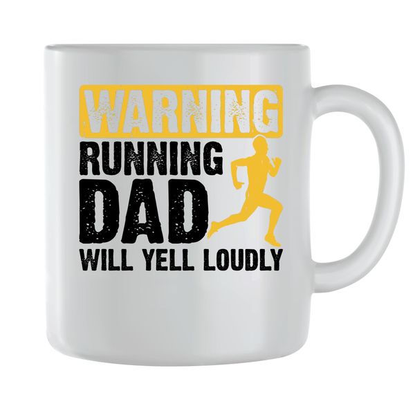 Warning Coffee Mugs for Men Women Trendy Running Graphic Saying Cup Gift176