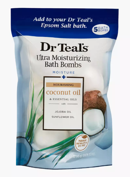 Dr Teals Bath Fizzie 45g- Coconut