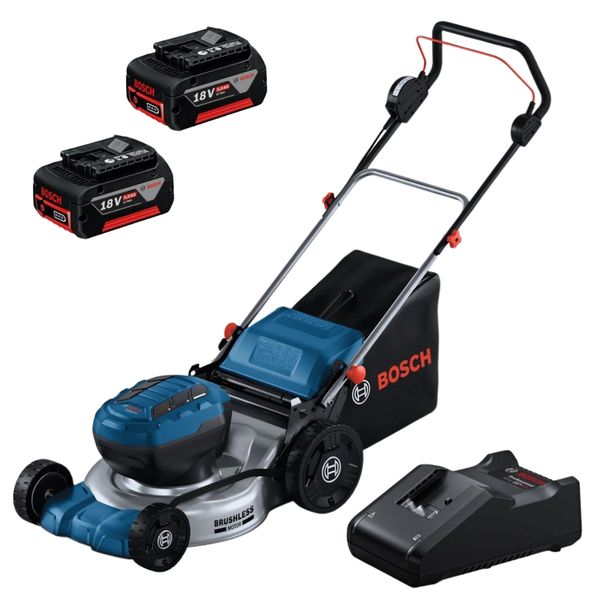 Bosch - Cordless Lawnmower (GRA 18V- 42) with 2 x 5.0Ah Batteries &amp; Charger