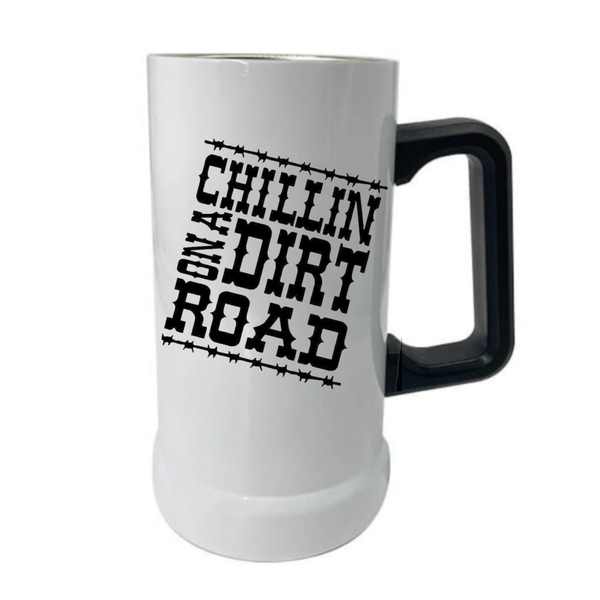Dirt Road - Sublimated Double Wall Stainless steel 750ml Beer Mug