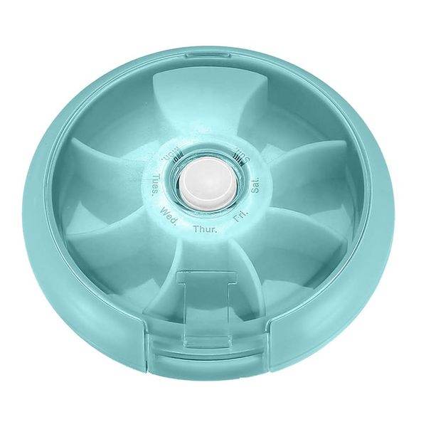 Pill Box, Portable 7 Day Pill Box, 7 Days Round Medicine Box