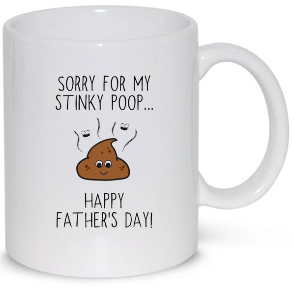 Sorry For My Stinky Poop Happy Father's Day Dog Dad Gift Coffee Mug