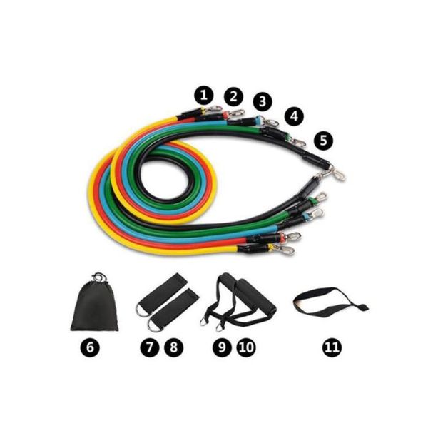 Heavy Duty Resistance Bands Set - 11 Piece