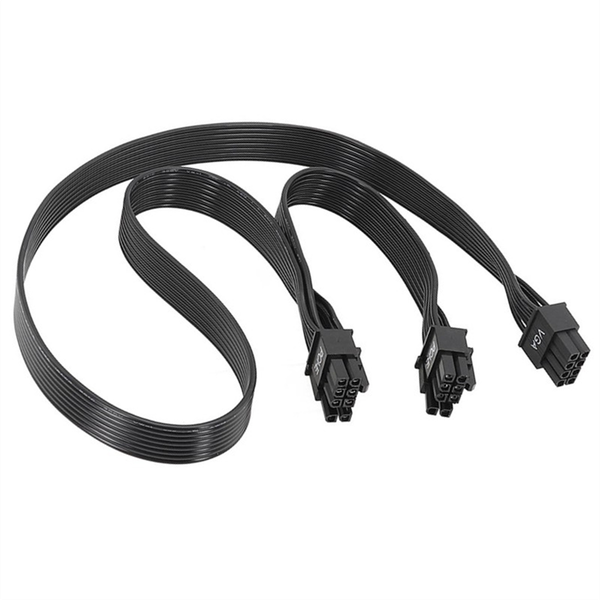PSU VGA 8pin male to Dual PCIe 8 (6+2) Pin Male PCIE GPU Power Cable