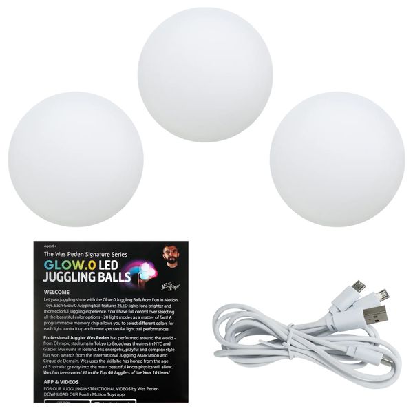 Wes Peden Glow.0 Juggling Balls - Set of 3