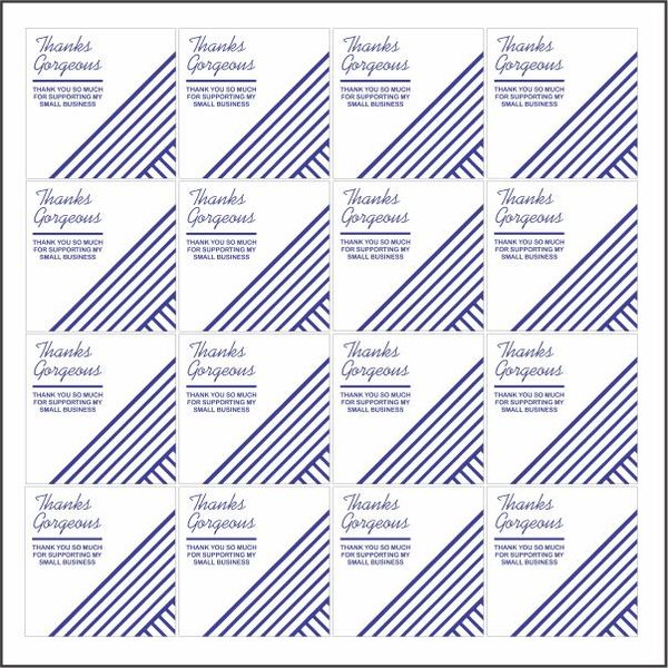Thank You Sticker (Purple &amp; White)
