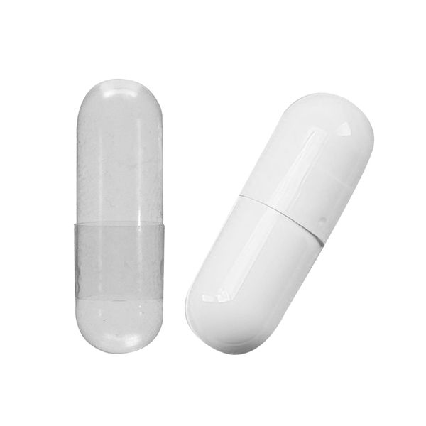 500 size 0 White &amp; 500 size 0 Clear Gelatin Capsules