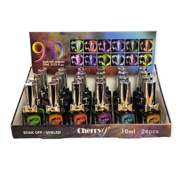 Cherry 24 Piece Cat Eye Uv Gel