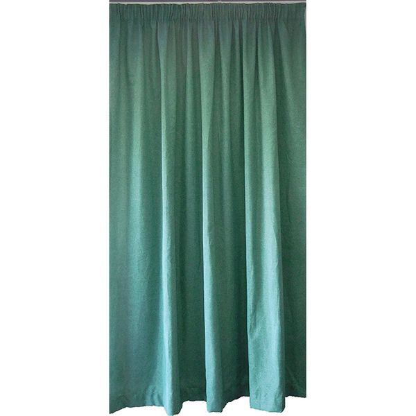 Matoc Readymade Curtain - LinenLook - Taped - Lined - TealGreen (140 Wx218cm H)