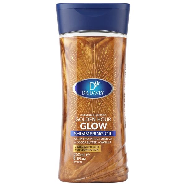 Dr Davey Luminous Golden Hour Glow Shimmering Oil Cocoa Butter Vanilla200ml