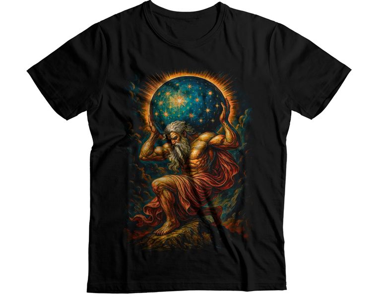Atlas Carrying the Celestial Sphere Graphic T-Shirt (2)