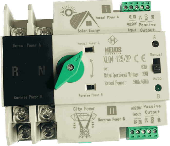2 Pole 63A Automatic Dual Power Transfer Switch