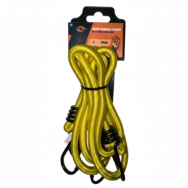 Mobi Heavy-Duty Bungee Cord with Metal Hooks 600mm 2 Piece
