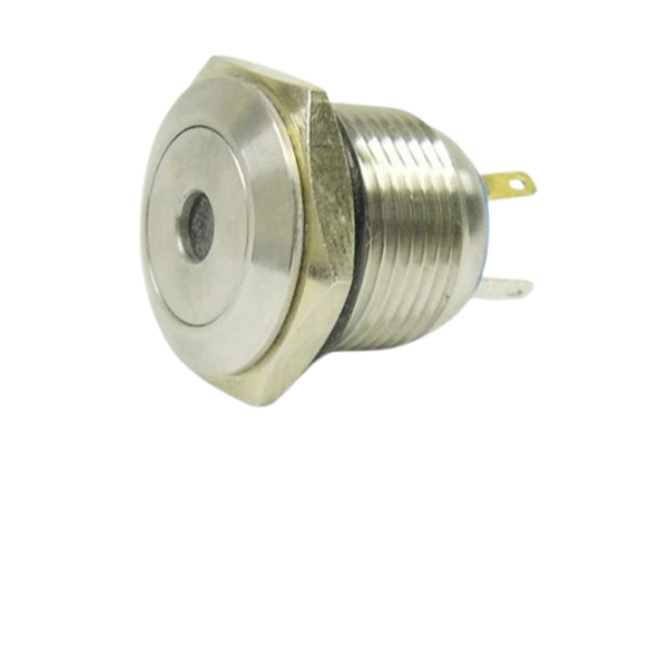 AVP16F-M1SDW12 16mm Momentary Vandal-Proof Switch White Dot LED IP65