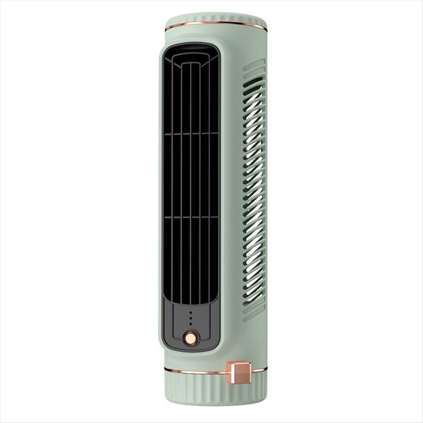 Bladeless Tower Fan Desktop Air Cooler Silent Office Fan Green