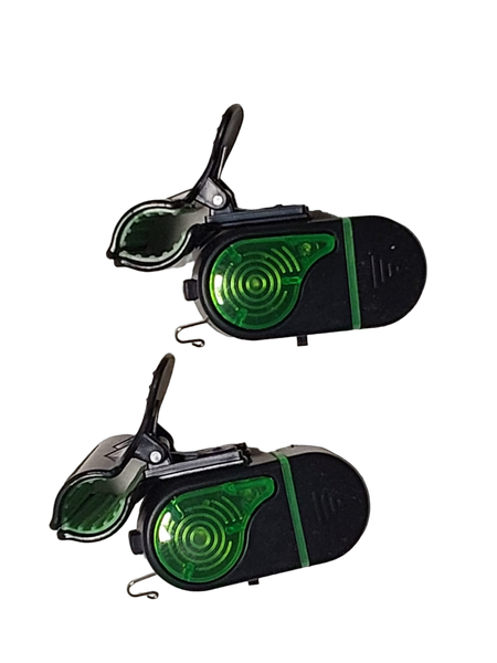 Carpfishing.tips - Electronic Fishing Bite Alarms with LED &amp; Sound - 2pcs