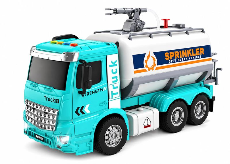 Friction-Powered Water Sprinkler Truck Toy for Toddlers 3-5 Years