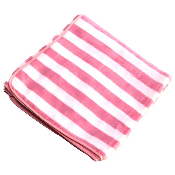 Striped Beach Towel - Pink &amp; White