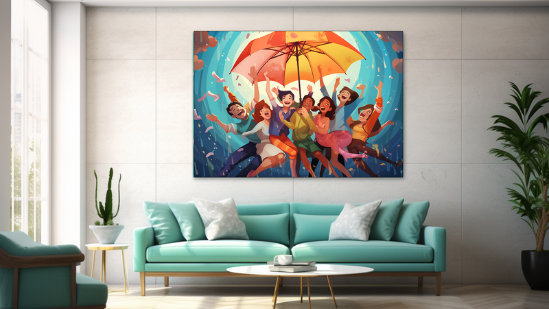 Canvas Wall Art - Under my Umbrella - JT0029