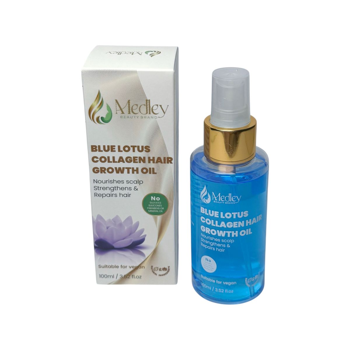 Medley Blue Lotus Collagen Hair Growth Oil