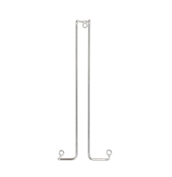 Single Wine Glass Rack - Silver (96 x 270 x 37mm)