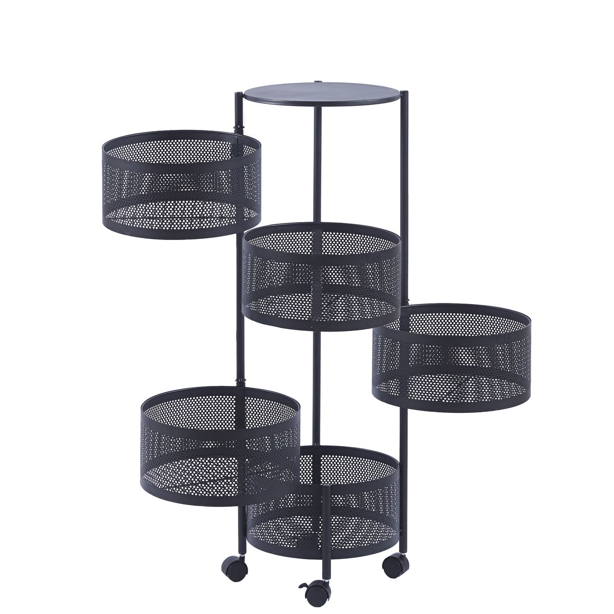 5Tier Round Rotating Storage Basket Rack Shop Today. Get it Tomorrow