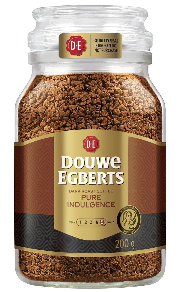 Douwe Egberts Pure Indulgence Dark Roast Instant Coffee 200g Jar