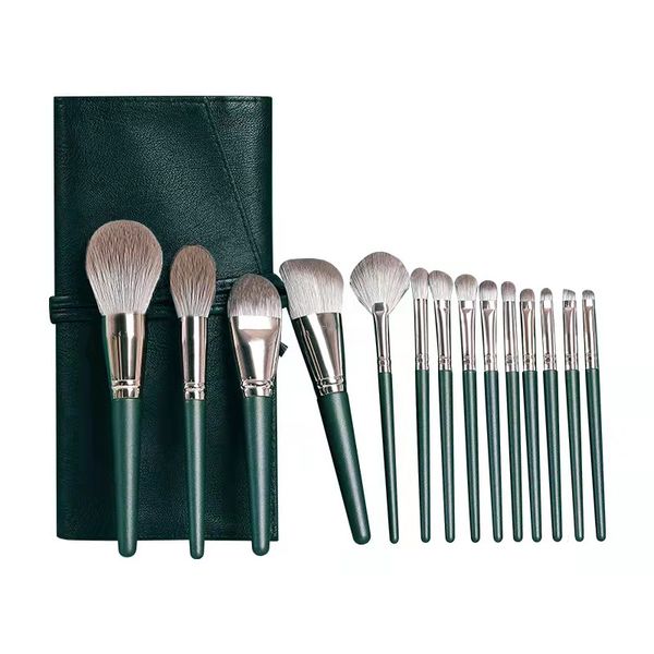 (C &amp; C )14 Piece Makeup Brushes Set/and bag