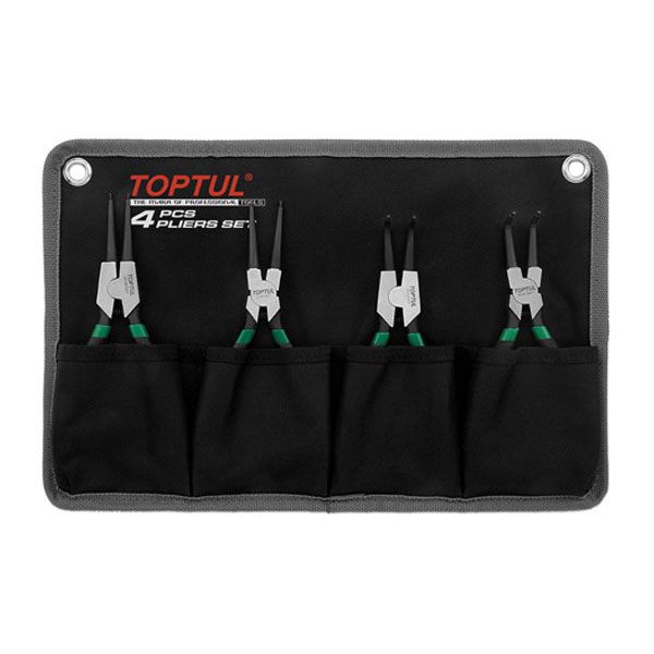 Toptul 7" 4 Piece Retaining Ring Pliers Set