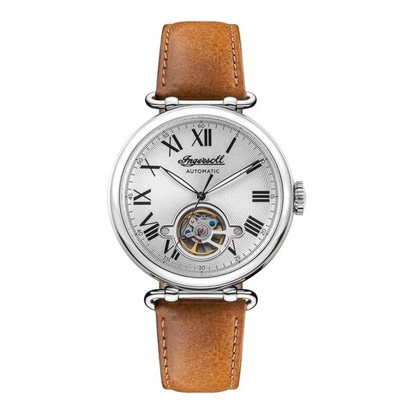 Ingersoll Protagonist Automatic Analogue Men's Watch - Silver / Light Brown