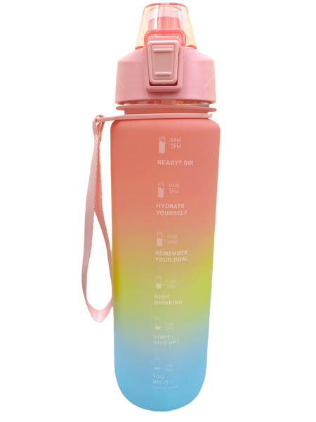 Motivational Pastel Water Bottle with Quotes - 1 Litre