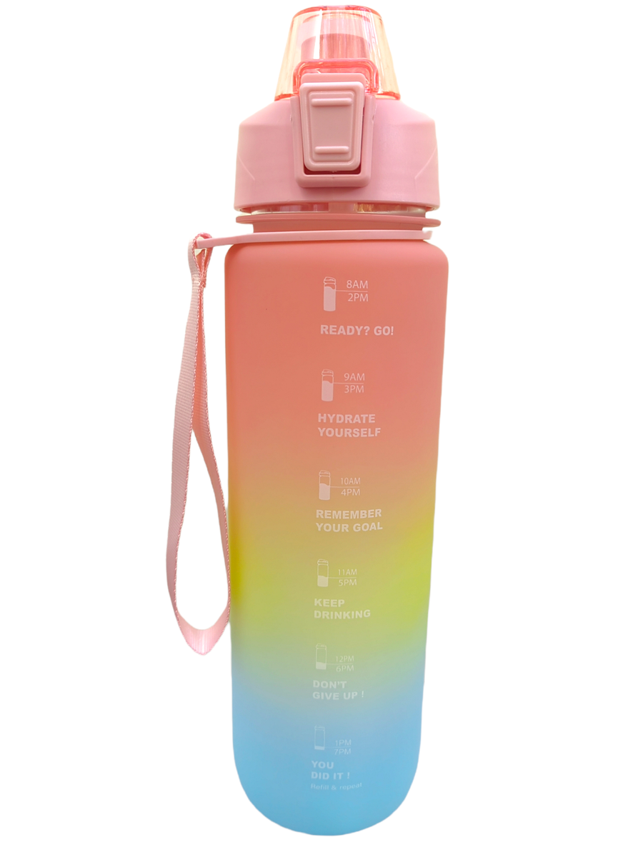 Motivational Pastel Water Bottle With Quotes - 1 Litre 