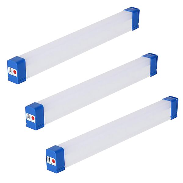 3x Pack USB Rechargeable LED Lighting Tube (Loadshedding Light) - 32CM 40W