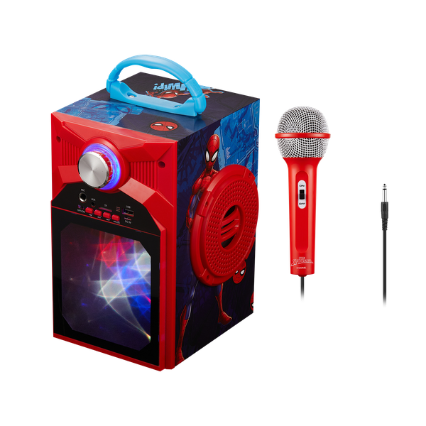 Marvel Spider-Man Galaxy LED Stars Karaoke Machine with Microphone