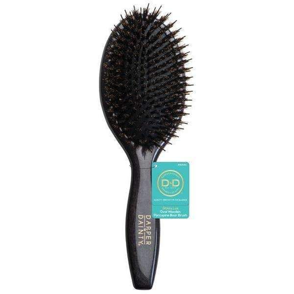 D&amp;D 80040 Classic Wood Collection Round Paddle Brush Porcupine Bristle