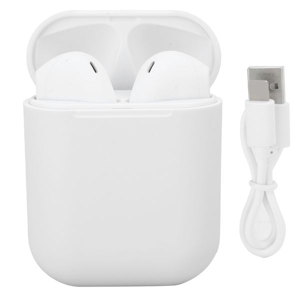 Bluetooth 5.0 Headset Wireless Earpiece Smart Touch Control Earphone White