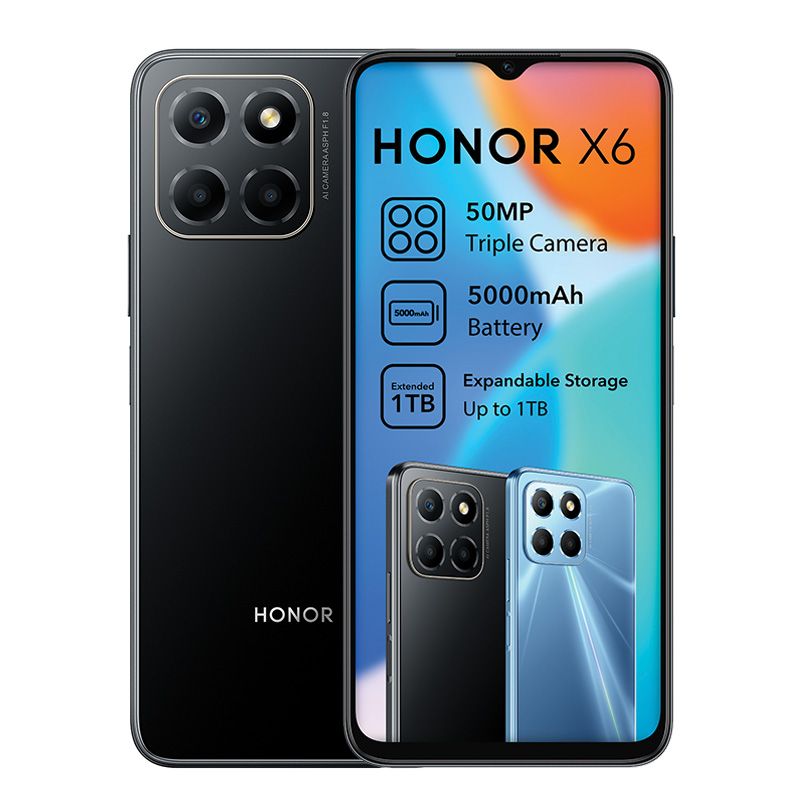 Honor X6 Dual Sim 64GB - Midnight Black