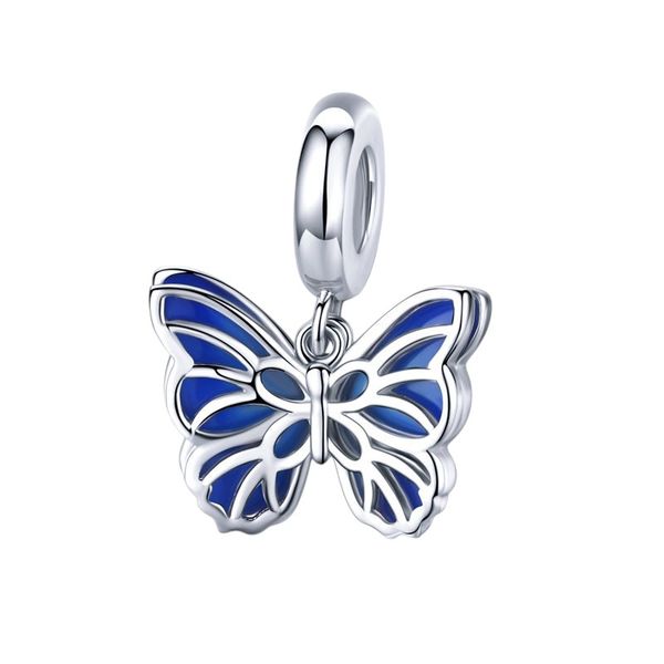 925 Sterling Silver Charm, Butterfly Charm for Bracelet, Charm for Women